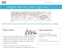 Tablet Screenshot of cookhamdeanvillagehall.com